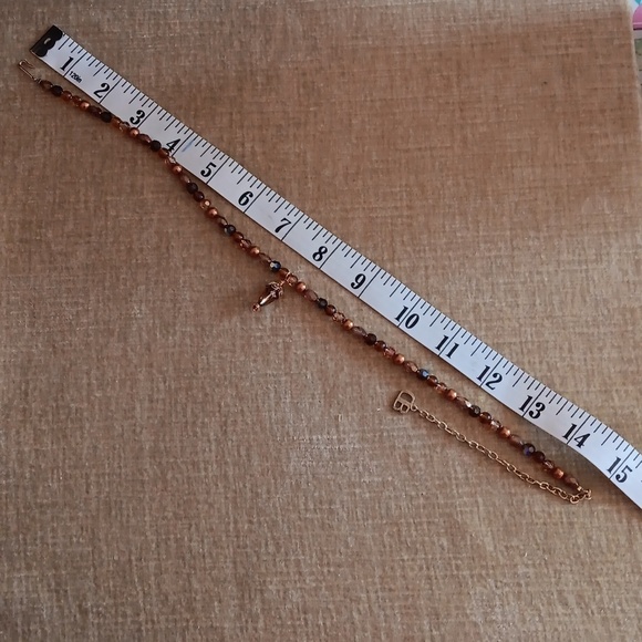 DB Brown Faceted Beaded Necklace - Picture 3 of 6